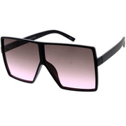 zeroUV Oversize Retro Modern Flat Lens Flat Top Translucent Sunglasses C730 Sunglasses