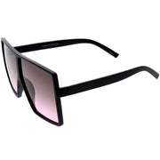 zeroUV Oversize Retro Modern Flat Lens Flat Top Translucent Sunglasses C730 Sunglasses