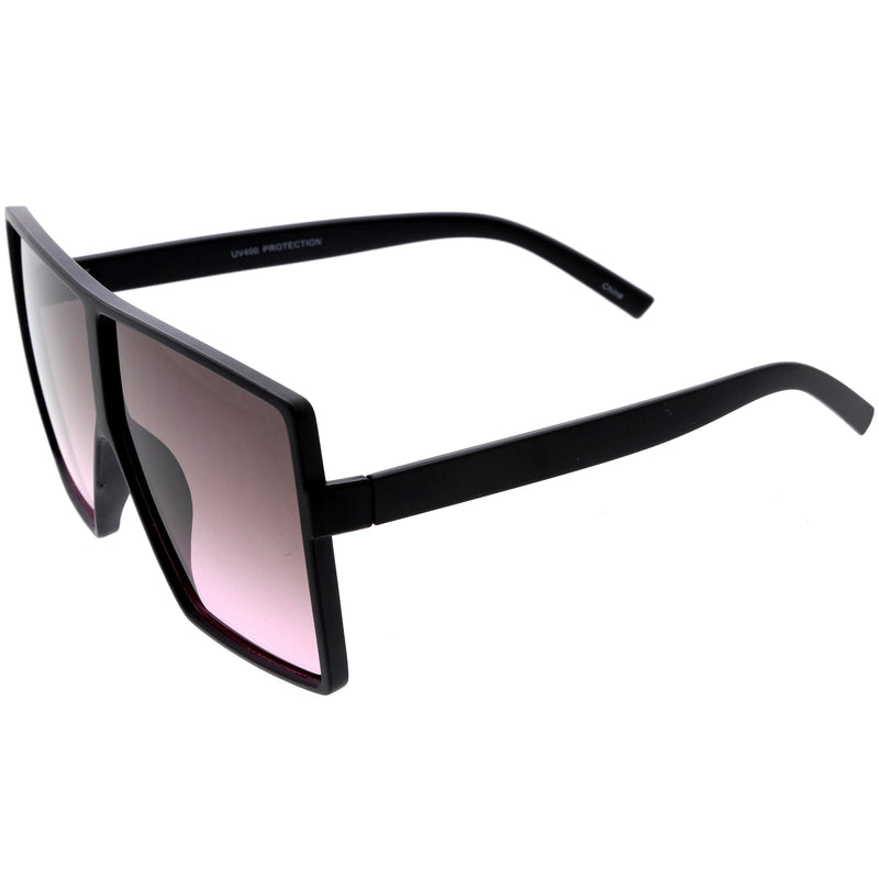 zeroUV Oversize Retro Modern Flat Lens Flat Top Translucent Sunglasses C730 Sunglasses
