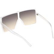 zeroUV Oversize Retro Modern Flat Lens Flat Top Translucent Sunglasses C730 Sunglasses