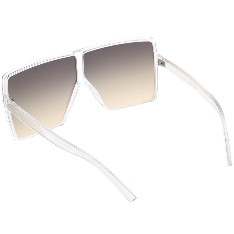 zeroUV Oversize Retro Modern Flat Lens Flat Top Translucent Sunglasses C730 Sunglasses