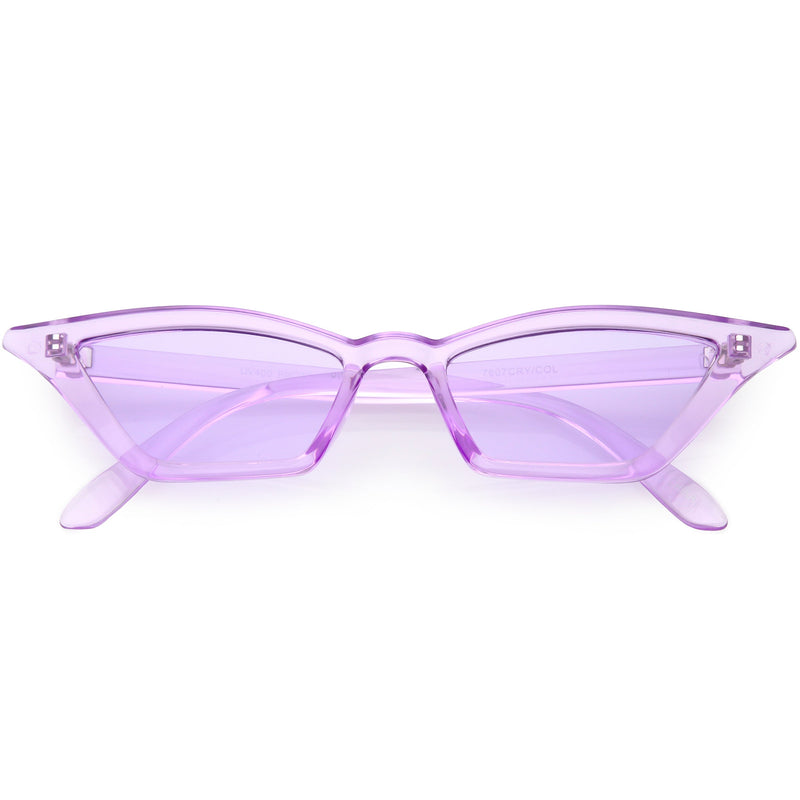 zeroUV Women's Colorful Translucent Color Tone Lens Cat Eye Sunglasses C735 Sunglasses