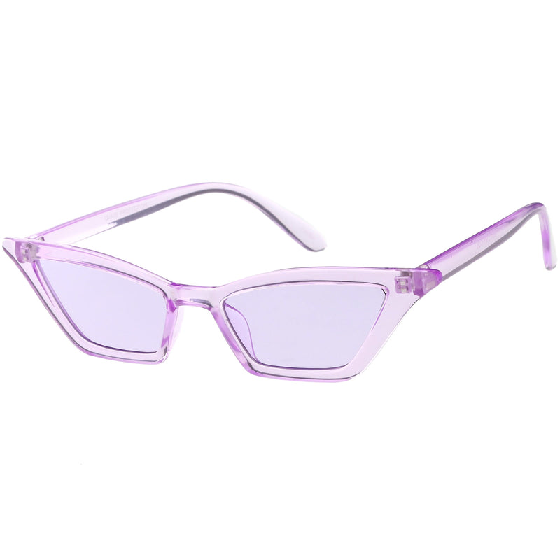 zeroUV Women's Colorful Translucent Color Tone Lens Cat Eye Sunglasses C735 Sunglasses