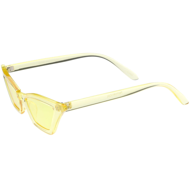 zeroUV Women's Colorful Translucent Color Tone Lens Cat Eye Sunglasses C735 Sunglasses