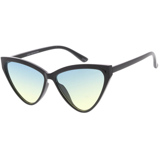 zeroUV Women's Oversize High Tipped Color Tone Cat Eye Sunglasses C739 Sunglasses