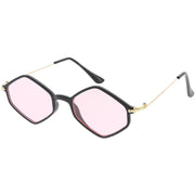 zeroUV Retro Color Tone Hexagon Diamond Shape Sunglasses C740 Sunglasses