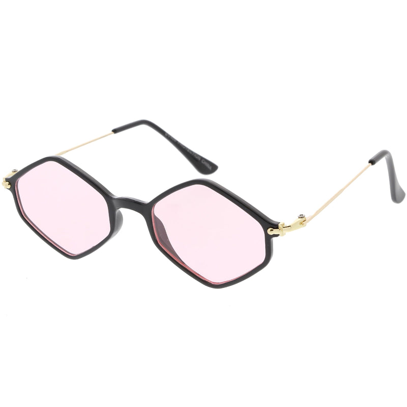 zeroUV Retro Color Tone Hexagon Diamond Shape Sunglasses C740 Sunglasses