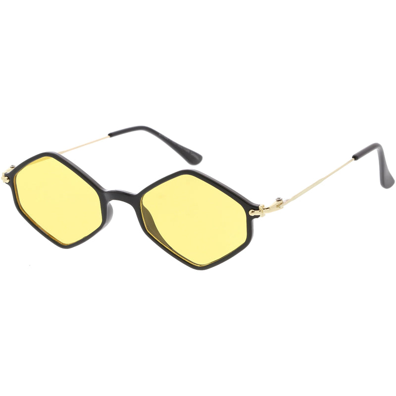 zeroUV Retro Color Tone Hexagon Diamond Shape Sunglasses C740 Sunglasses