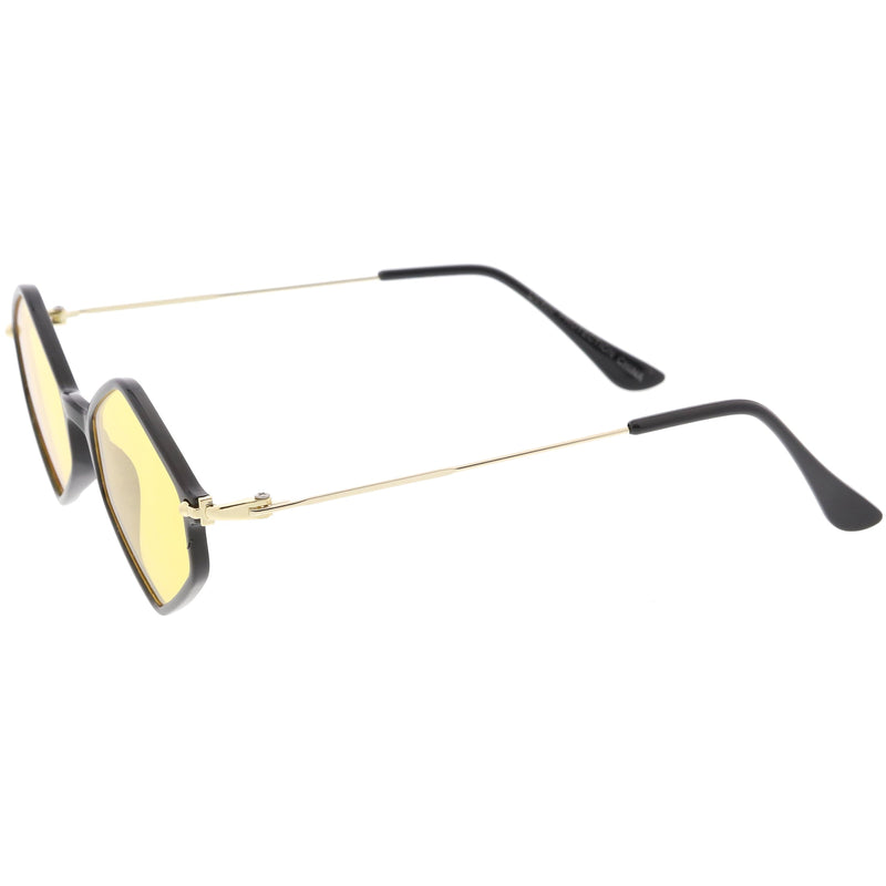 zeroUV Retro Color Tone Hexagon Diamond Shape Sunglasses C740 Sunglasses