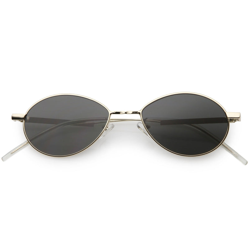 zeroUV Classic Retro Unisex Metal Oval Dapper Sunglasses C741 Sunglasses