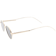 zeroUV Classic Retro Unisex Metal Oval Dapper Sunglasses C741 Sunglasses