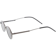 zeroUV Classic Retro Unisex Metal Oval Dapper Sunglasses C741 Sunglasses