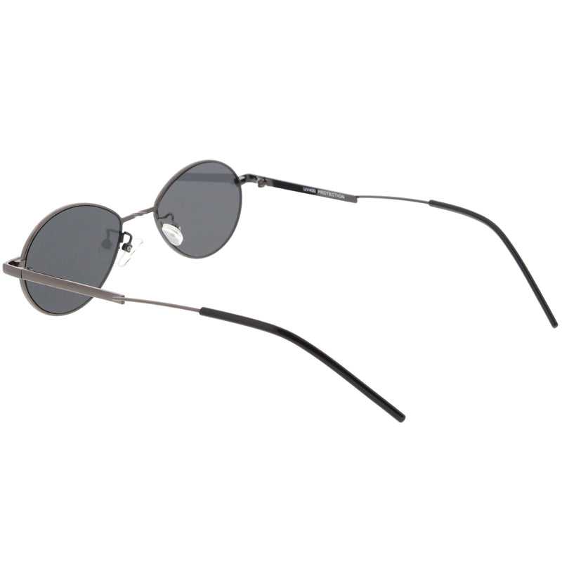 zeroUV Classic Retro Unisex Metal Oval Dapper Sunglasses C741 Sunglasses