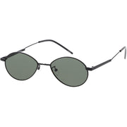 zeroUV Classic Retro Unisex Metal Oval Dapper Sunglasses C741 Sunglasses