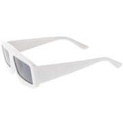 zeroUV Futuristic Retro Rectangle Block Flat Lens Sunglasses C752 Sunglasses