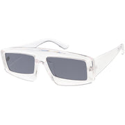 zeroUV Futuristic Retro Rectangle Block Flat Lens Sunglasses C752 Sunglasses