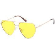 zeroUV Retro Oversize Color Tone Flat Top Aviator Sunglasses C755 Sunglasses