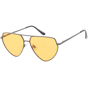 zeroUV Retro Oversize Color Tone Flat Top Aviator Sunglasses C755 Sunglasses