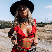 zeroUV Retro Small Round Oval Color Tone Rimless Sunglasses C757 Sunglasses