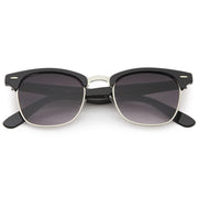 zeroUV Classic Square Neutral Colored Lenses Horn Rimmed Sunglasses C771 Sunglasses Dark Slate Gray Black Gold / Lavender