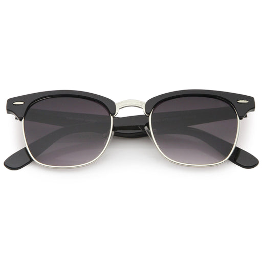 zeroUV Classic Square Neutral Colored Lenses Horn Rimmed Sunglasses C771 Sunglasses