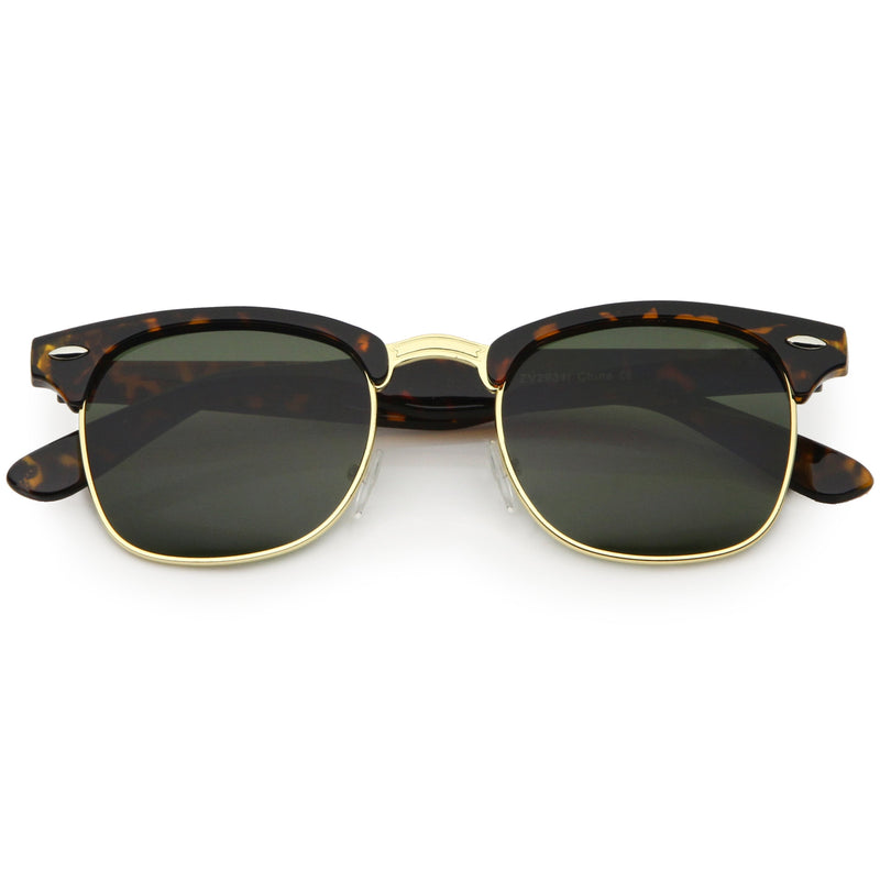 zeroUV Classic Square Neutral Colored Lenses Horn Rimmed Sunglasses C771 Sunglasses White Smoke Black Silver / Smoke,Black Gold / Smoke,Tortoise Gold / Smoke,Tortoise Gold / Amber,Black Gold / Lavender,Matte Black Gold / Green,Shiny Black Gold / Green,Tortoise Gold / Green,Black Black / Brown
