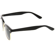 zeroUV Polarized Horn Rimmed Semi Rimless Sunglasses Square Lens C773 Sunglasses