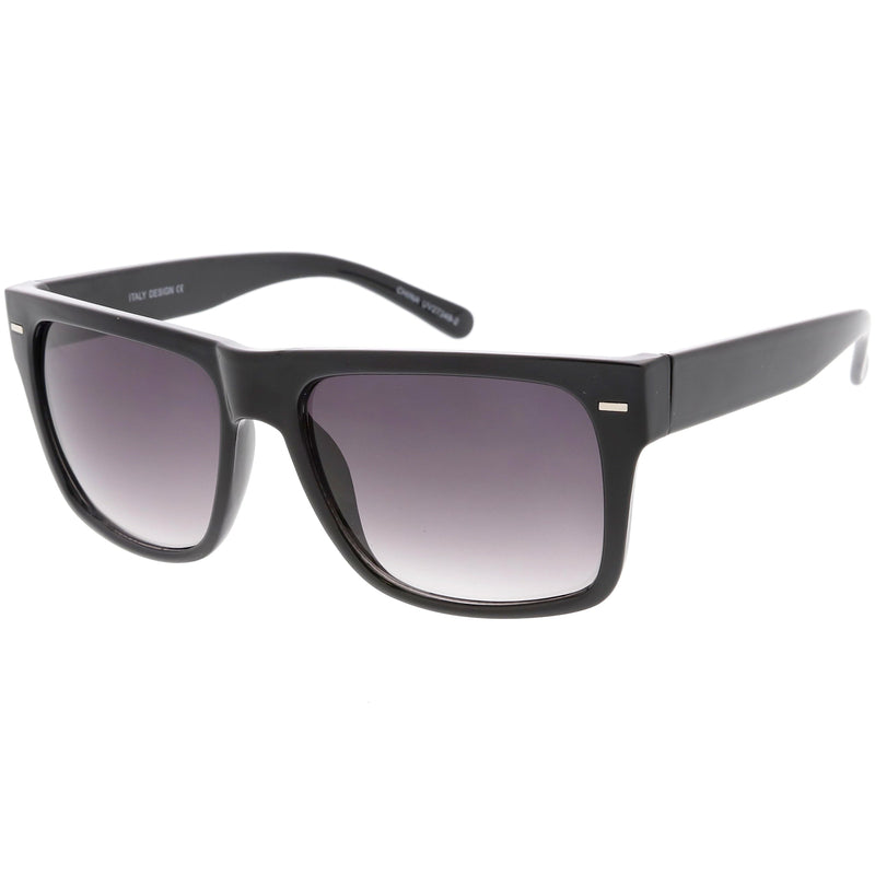 zeroUV Retro Square Neutral Colored Lens Horn Rimmed Sunglasses C785 Sunglasses
