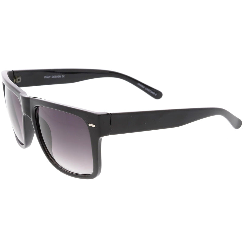 zeroUV Retro Square Neutral Colored Lens Horn Rimmed Sunglasses C785 Sunglasses