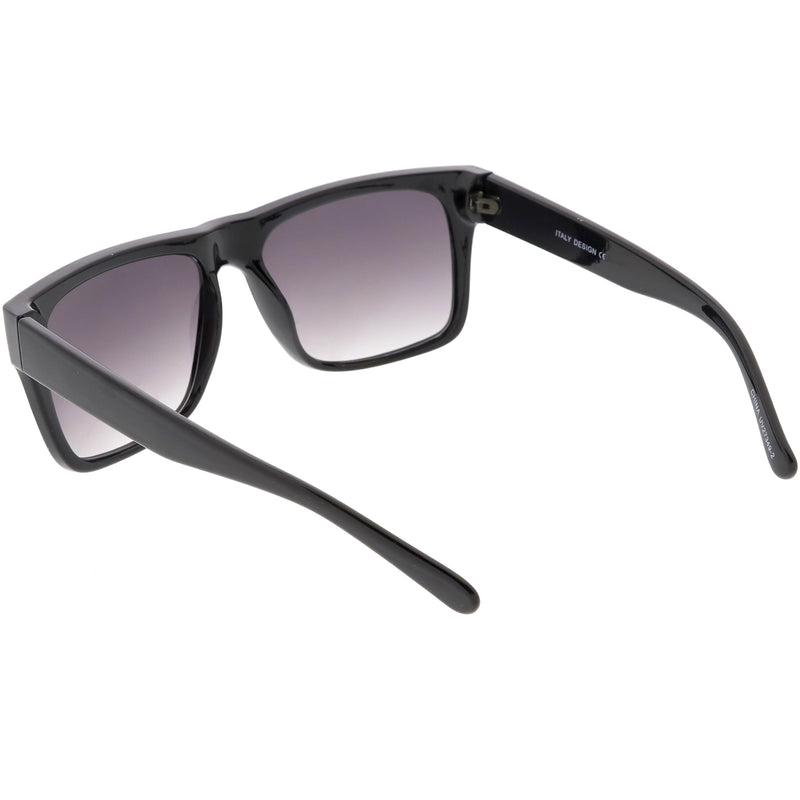 zeroUV Retro Square Neutral Colored Lens Horn Rimmed Sunglasses C785 Sunglasses