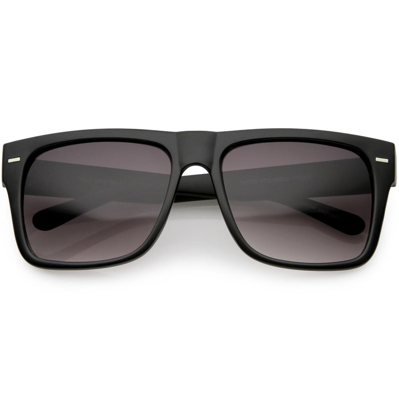 zeroUV Retro Square Neutral Colored Lens Horn Rimmed Sunglasses C785 Sunglasses