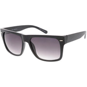 zeroUV Retro Square Neutral Colored Lens Horn Rimmed Sunglasses C785 Sunglasses