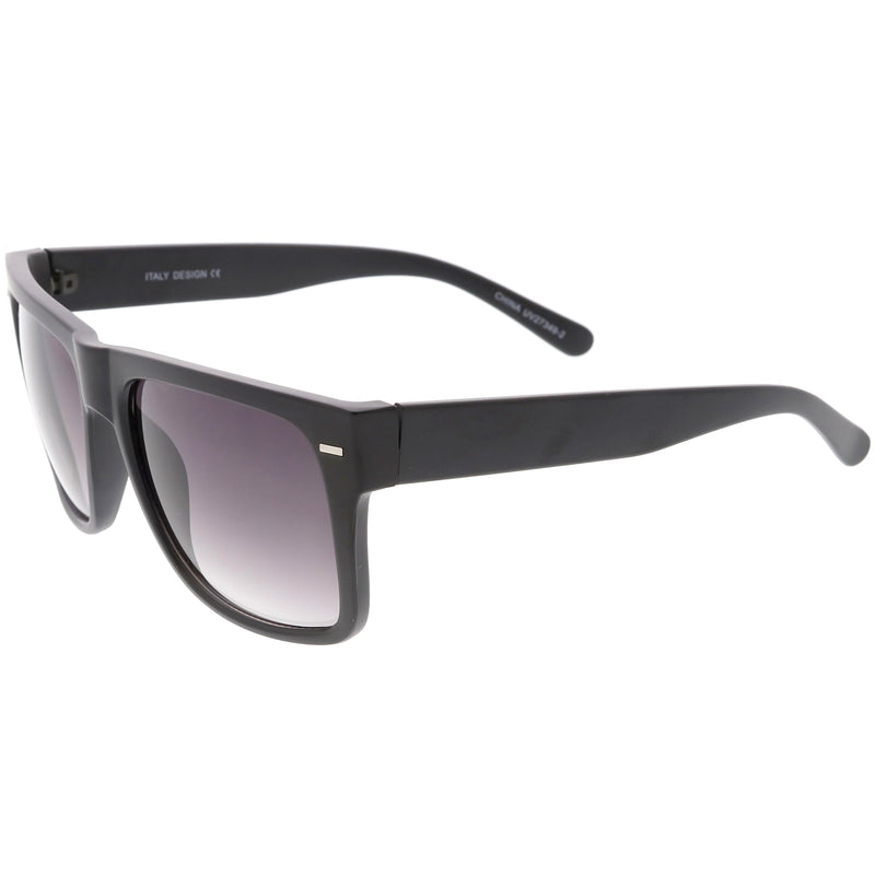 zeroUV Retro Square Neutral Colored Lens Horn Rimmed Sunglasses C785 Sunglasses