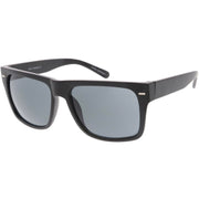 zeroUV Retro Square Neutral Colored Lens Horn Rimmed Sunglasses C785 Sunglasses