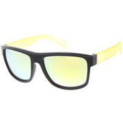 zeroUV Radical Retro Skater Horned Rim Flash Mirrored Sunglasses C787 Sunglasses