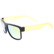 zeroUV Radical Retro Skater Horned Rim Flash Mirrored Sunglasses C787 Sunglasses
