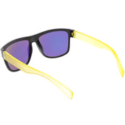 zeroUV Radical Retro Skater Horned Rim Flash Mirrored Sunglasses C787 Sunglasses