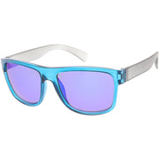 zeroUV Radical Retro Skater Horned Rim Flash Mirrored Sunglasses C787 Sunglasses