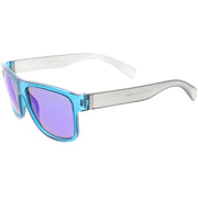 zeroUV Radical Retro Skater Horned Rim Flash Mirrored Sunglasses C787 Sunglasses