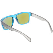 zeroUV Radical Retro Skater Horned Rim Flash Mirrored Sunglasses C787 Sunglasses