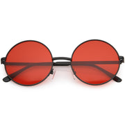 zeroUV Retro Hippie Round Color Tone Metal Sunglasses 9892 Sunglasses