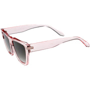 zeroUV Retro Modern Horned Rim Flat Top Square Aviator Sunglasses C920 Sunglasses