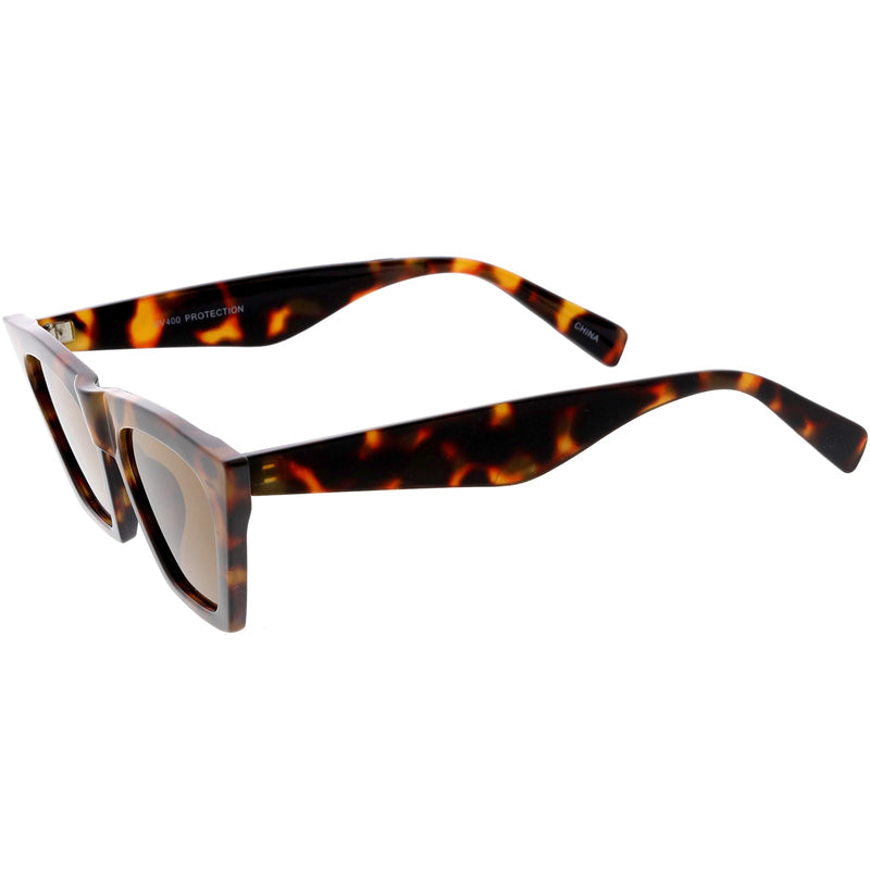 zeroUV Women's Retro Oversize Wide Pointed Cat Eye Sunglasses C921 Sunglasses