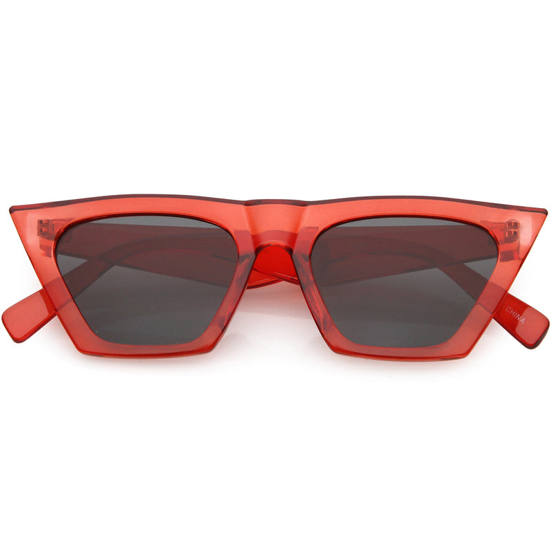 zeroUV Women's Retro Oversize Wide Pointed Cat Eye Sunglasses C921 Sunglasses