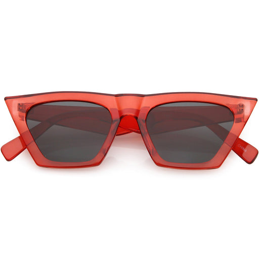 zeroUV Women's Retro Oversize Wide Pointed Cat Eye Sunglasses C921 Sunglasses