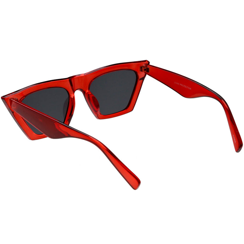 zeroUV Women's Retro Oversize Wide Pointed Cat Eye Sunglasses C921 Sunglasses