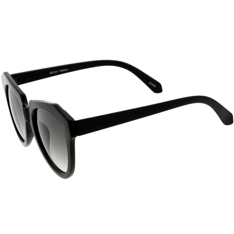 zeroUV Women's Oversize Geometric Round Cat Eye Sunglasses C938 Sunglasses