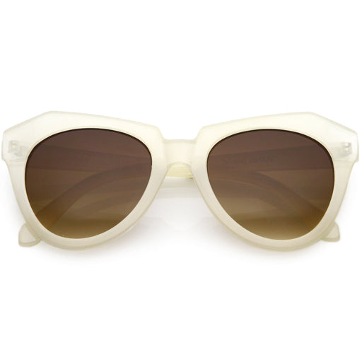 zeroUV Women's Oversize Geometric Round Cat Eye Sunglasses C938 Sunglasses