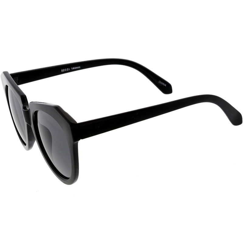 zeroUV Women's Oversize Geometric Round Cat Eye Sunglasses C938 Sunglasses