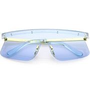 zeroUV Retro Modern Blade Cut Shield Sports Sunglasses C941 Sunglasses